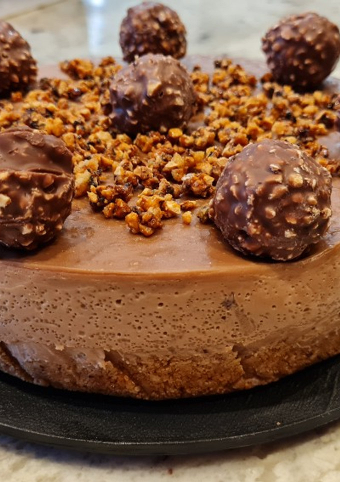 Una foto de Tarta Ferrero Rocher sin horno