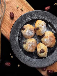 Foto resep Kue Donat Bomboloni Coklat Menul Menul (No Mixer)