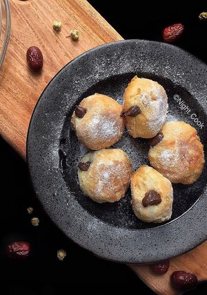 Foto resep Kue Donat Bomboloni Coklat Menul Menul (No Mixer)