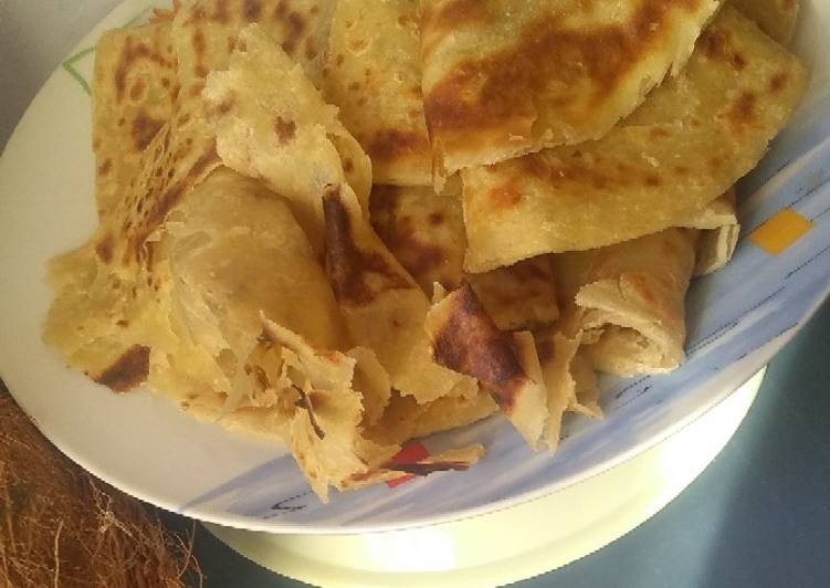 Steps to Prepare Any-night-of-the-week Soft layerd Coconut chapati