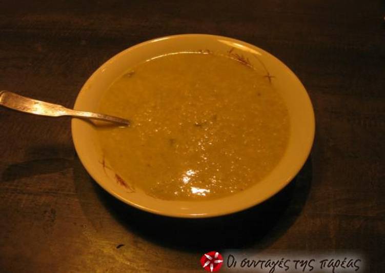 Chicken soup with trahana and avgolemono