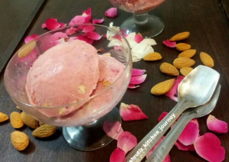 How to Prepare Award-winning Rose and almond ice-cream