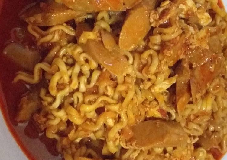 Proses Membuat Seblak Samyang, Lezat Sekali