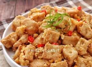 Foto resep Tahu Goreng saus Telor Asin
