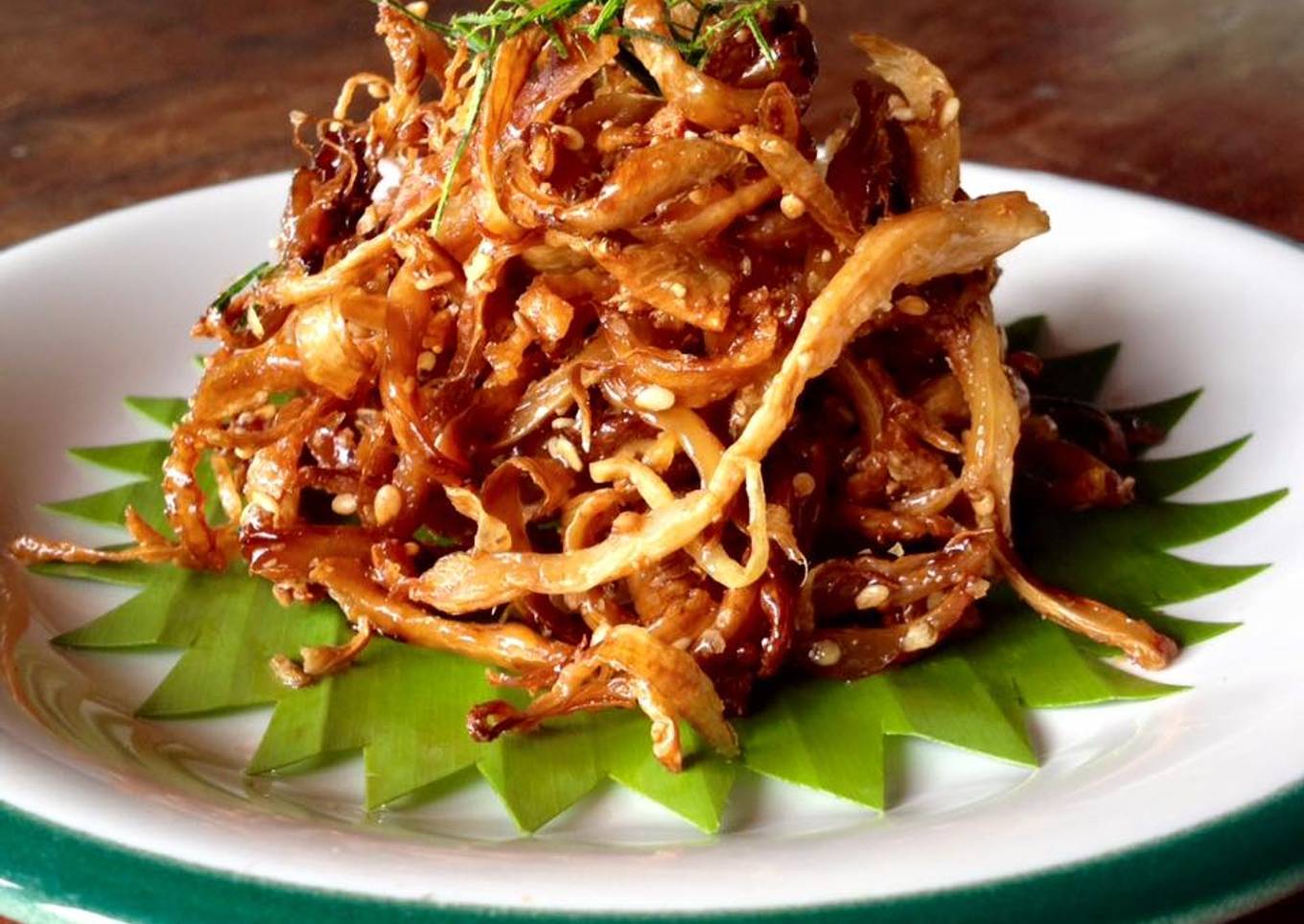 Vegetarian Sweeten Phoenix Mushroom/ Indian Oyster/ Oyster Mushroom with Sesame