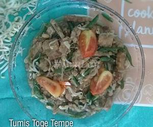 Resep mudah Tumis Toge Tempe Cabe Ijo Lezat Mantap