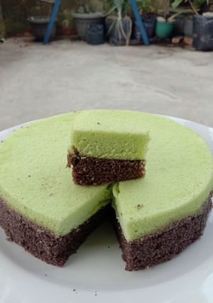 Foto resep Bolu kukus Pandan Ketan Hitam hanya 2 telur