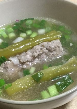 Hình của món Canh khổ qua dồn thịt.