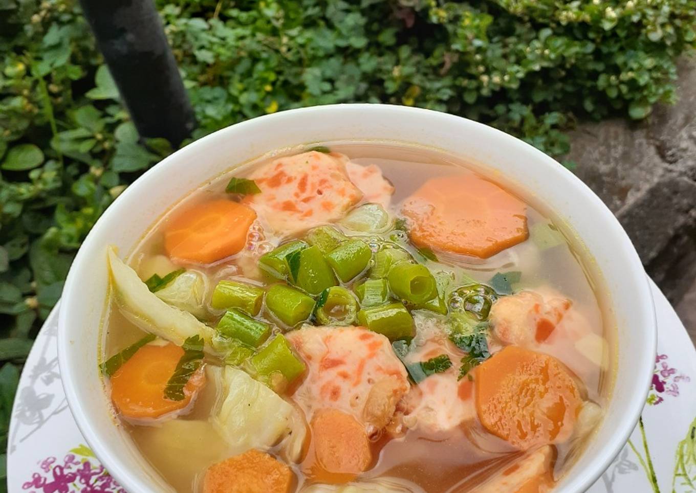 Sop sayur bakso favorit rumah