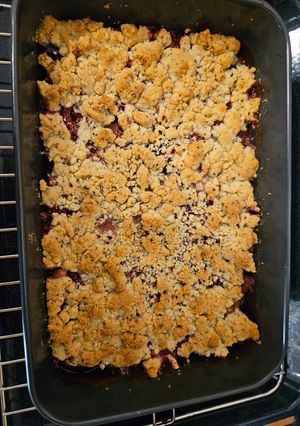 Une photo de Crumble pommes figues et amande
