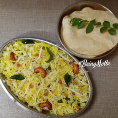 A picture of Thengai Sadam / South Indian Coconut Rice.