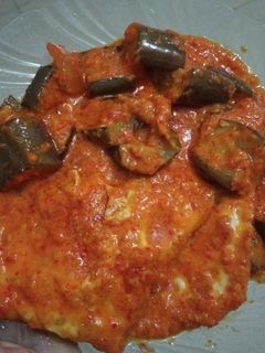 Foto resep Telur ceplok terong balado