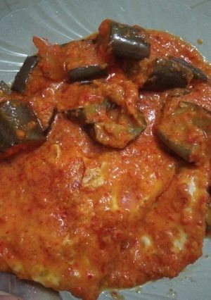 Foto resep Telur ceplok terong balado