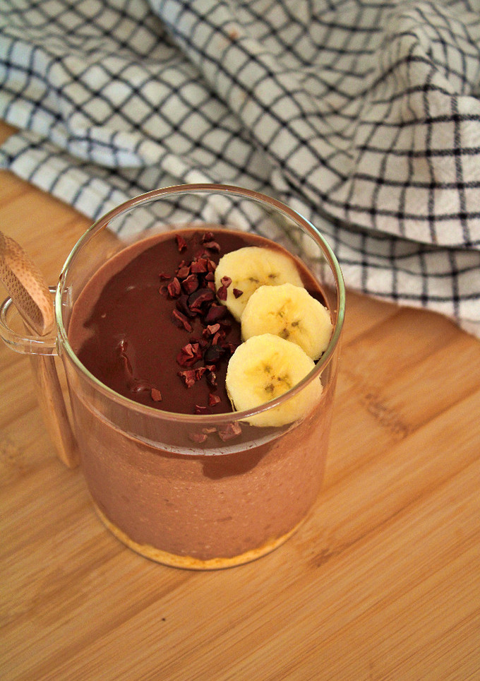 Una foto de Vasito de avena y chocolate