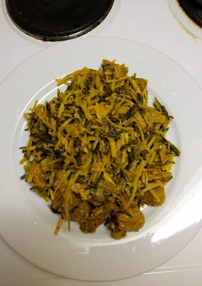 A picture of Abacha and ugba.
