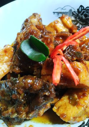 Foto resep Ayam kecap campur tahu
