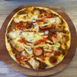 Homemade sausage pizza