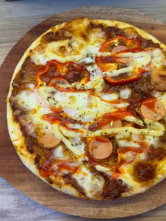Foto resep Homemade sausage pizza