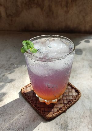Foto resep Es Bunga Telang Jeruk