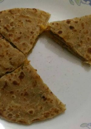 A picture of Pizza 🍕 parantha.