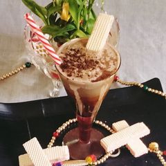 Cold coffee (chocolate cold coffee) A picture of Cold coffee (chocolate cold coffee).