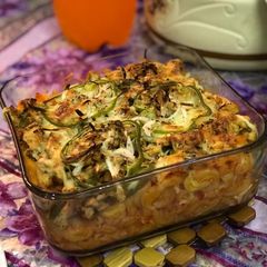 A picture of Baked pasta.