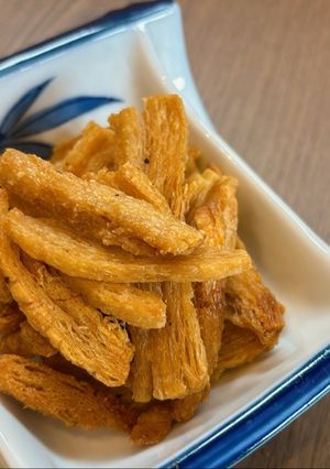 Hình của món Sườn non chay chiên giòn.