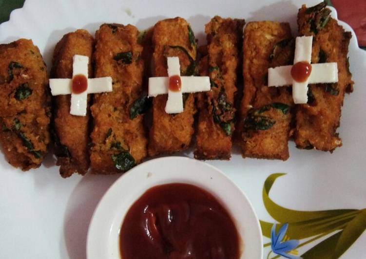 Red Lentils garlic bread sticks