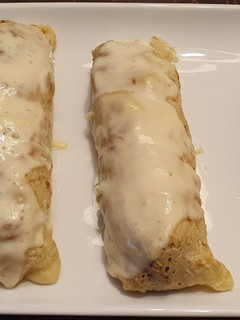 Una foto de Filloas rellenas de cocido y queso de Arzúa Ulloa