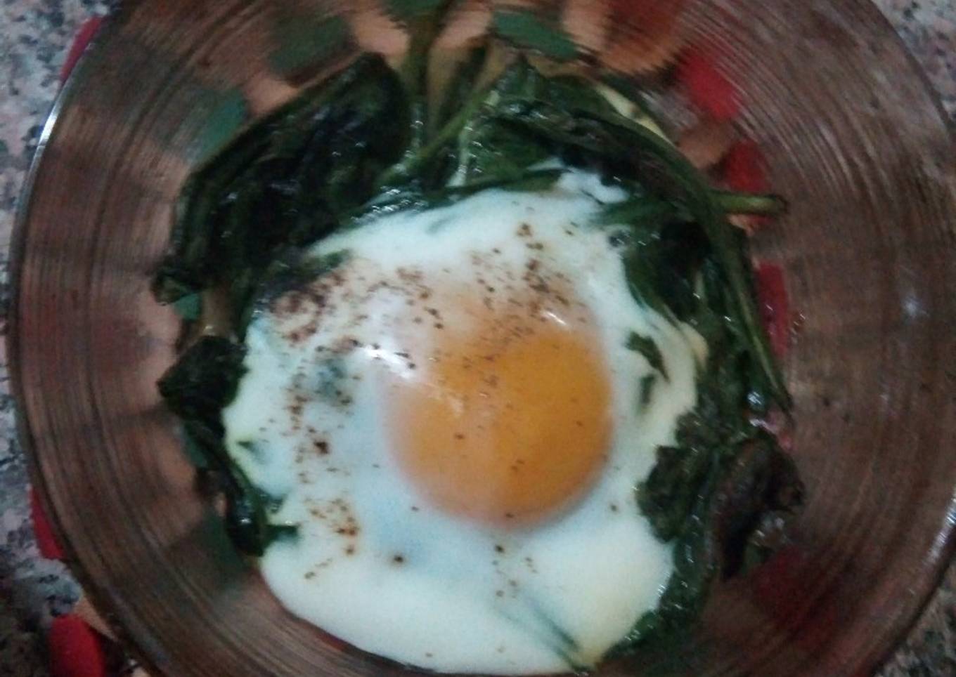 Œuf cocotte aux épinards