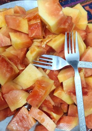 A picture of Papaya chaat.