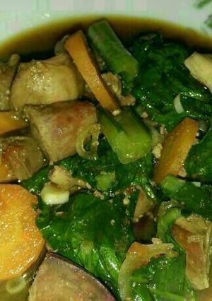 Foto resep Oseng ati ampela sayur sawi wortel