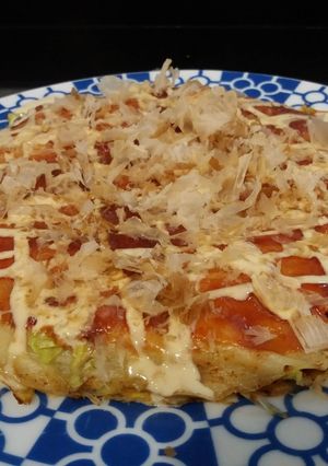 Una foto de Okonomiyaki a mi estilo