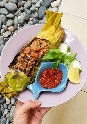 Foto resep 36.Nasi Bakar Cumi Rica Kemangi 🦑🌶🍃🤤