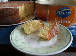Una foto de Bizcochuelo de Vainilla en Lata del dulce de batata 🤭