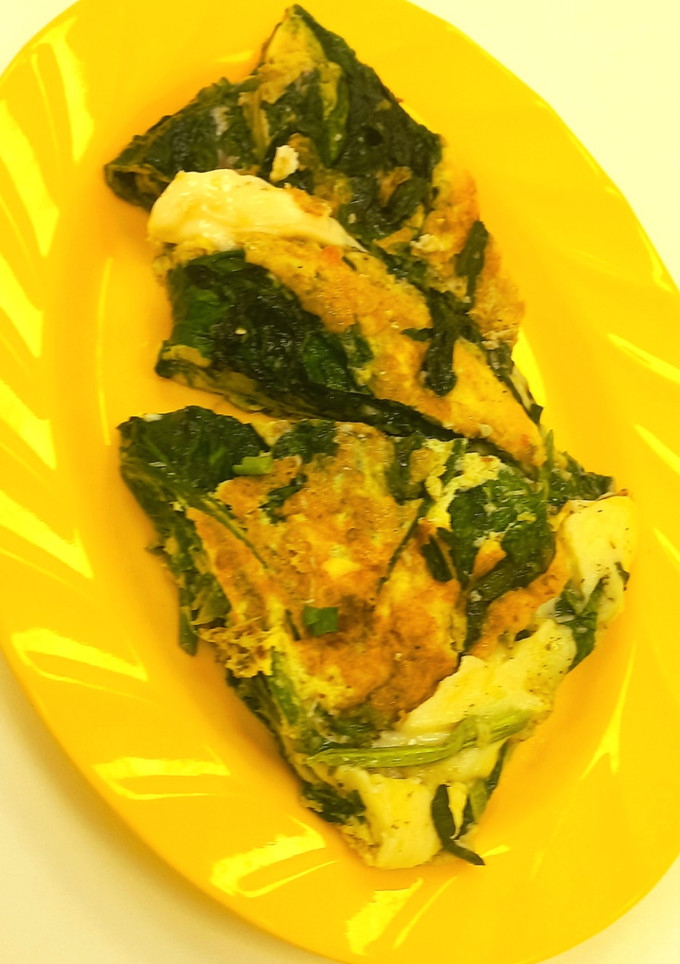 Una foto de Omelette de Espinaca y Queso