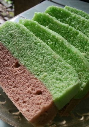 Foto resep Bolu kukus coklat Pandan anti gagal