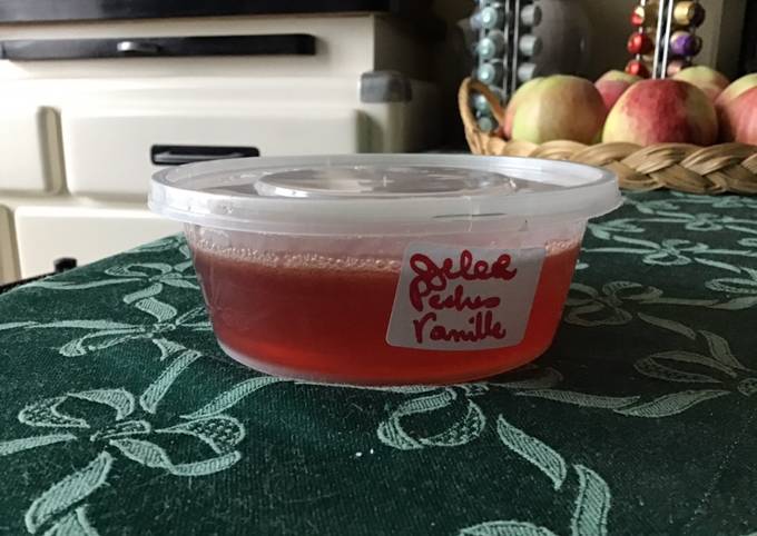 Gelée aux pêches du jardin et vanille