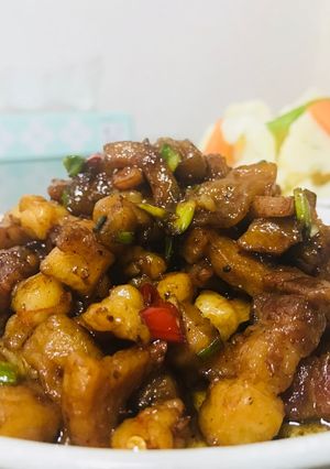 Hình của món Kho quẹt chan cơm.