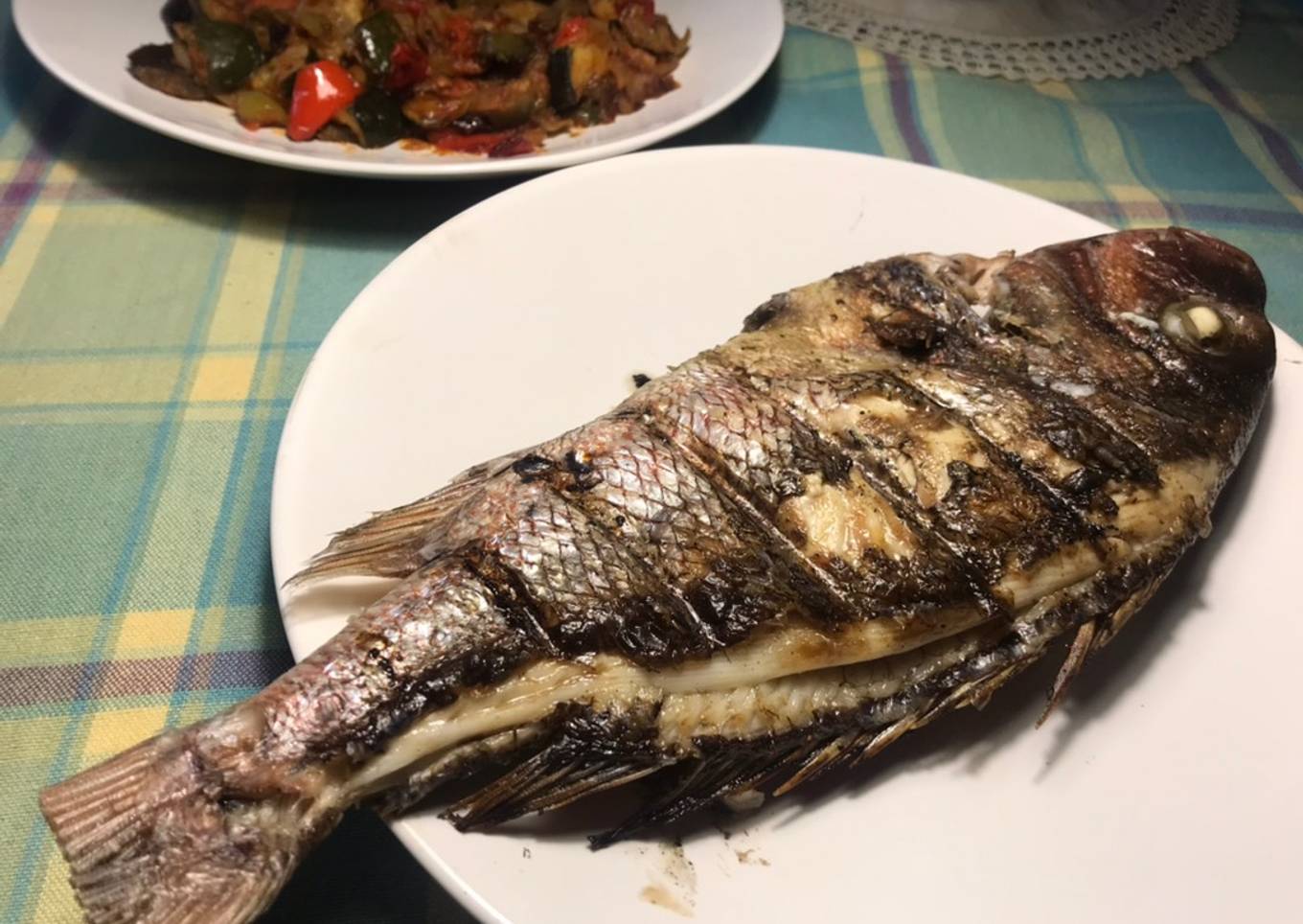 Pargo rosado a las brasas