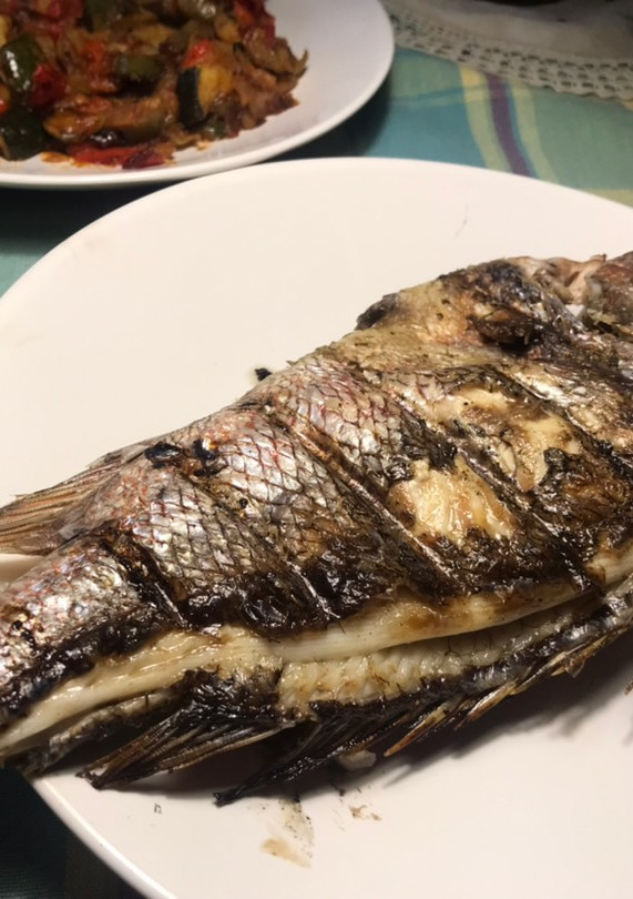 Una foto de Pargo rosado a las brasas