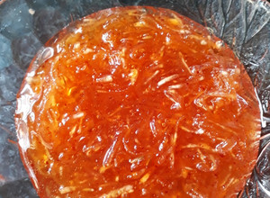A picture of Raw Mango Marmalade/Jam, Indian name "Chunda" in Gujarati.