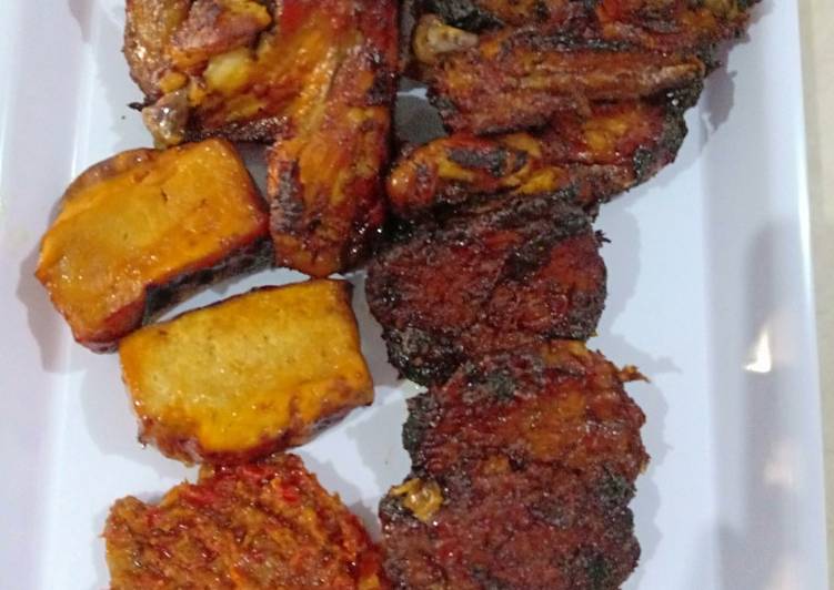 Bacem sayap ayam tempe tahu