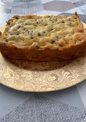 Une photo de Gâteau aux pommes au mascarpone et aux pépites de chocolat