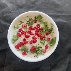 A picture of Quinoa curd rice.