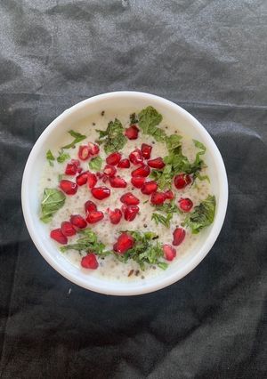 A picture of Quinoa curd rice.