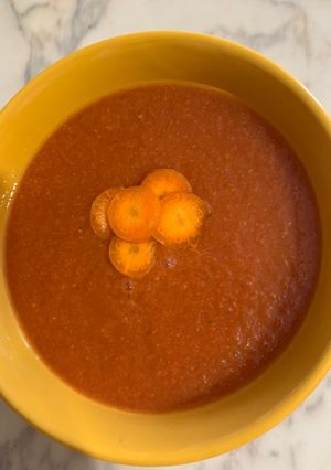 Una foto de Gazpacho de zanahoria