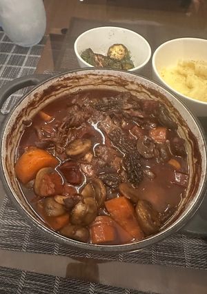 A picture of Ultimate Beef, Chorizo and Mushroom Stew - WOW.
