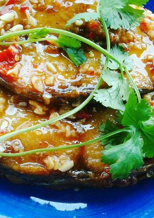 Hình của món Cá thu sốt cay.