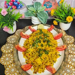 A picture of Moong pulao (one pot).